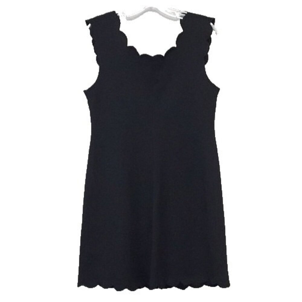 Bailey 44 Womens Mini Dress Large Black‎ Scalloped Sleeveless Party Evening